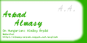 arpad almasy business card